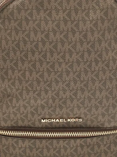 Pre-owned Michael Kors Leather Backpack In Brown
