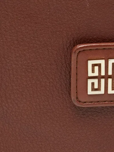 Pre-owned Givenchy Logo Flap Continental Wallet In Brown