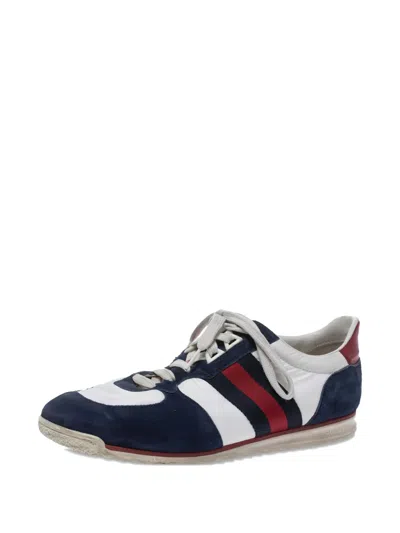 Pre-owned Gucci Sylvie Web Sneakers In Brown