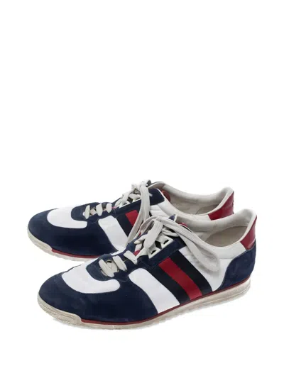 Pre-owned Gucci Sylvie Web Sneakers In Brown