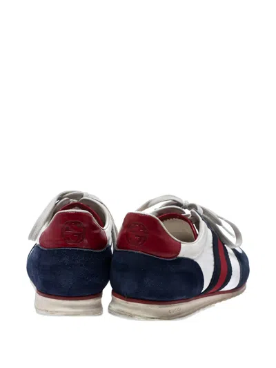 Pre-owned Gucci Sylvie Web Sneakers In Brown