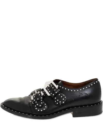 Pre-owned Givenchy Stud-embellished Monk Shoes In Black