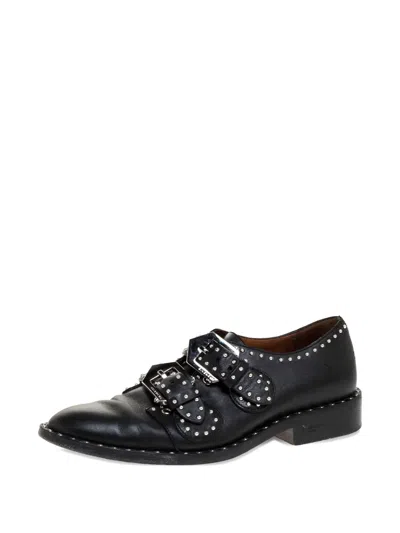 Pre-owned Givenchy Stud-embellished Monk Shoes In Black