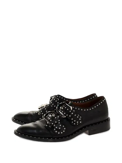 Pre-owned Givenchy Stud-embellished Monk Shoes In Black