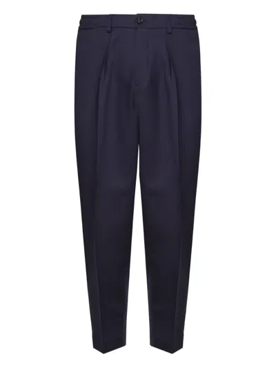 Be Able Pleated Drawstring Trousers In Blue