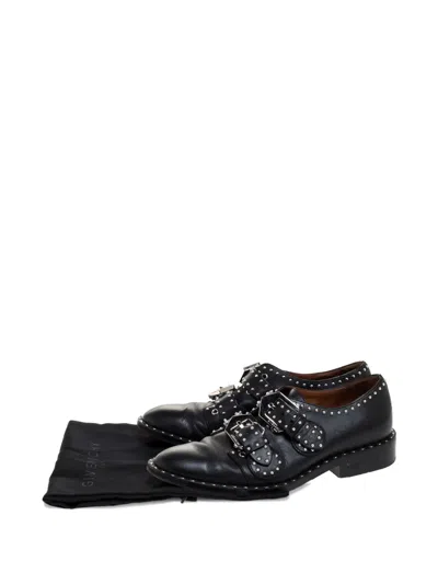 Pre-owned Givenchy Stud-embellished Monk Shoes In Black