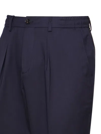 Be Able Pleated Drawstring Trousers In Blue