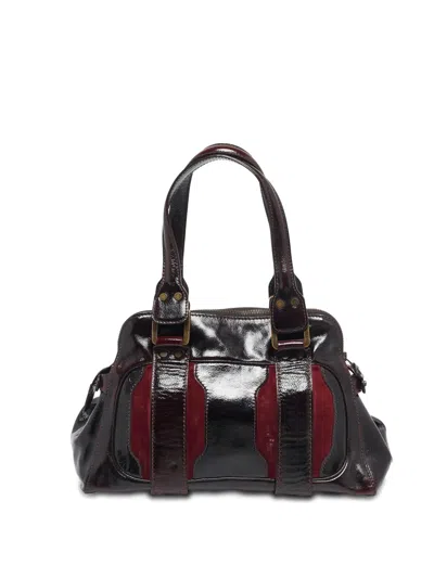 Pre-owned Jimmy Choo Malena Satchel Bag In Black