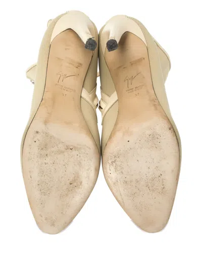 Pre-owned Giuseppe Zanotti Vintage  110mm Metal-detail Boots In Neutral