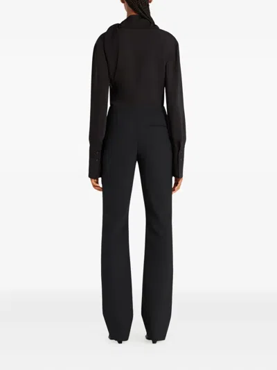 Courrèges Asymmetrical Blouse In Black