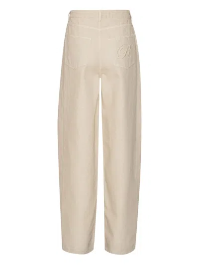 Rotate Birger Christensen R-embroidery Cotton Straight-leg Jeans