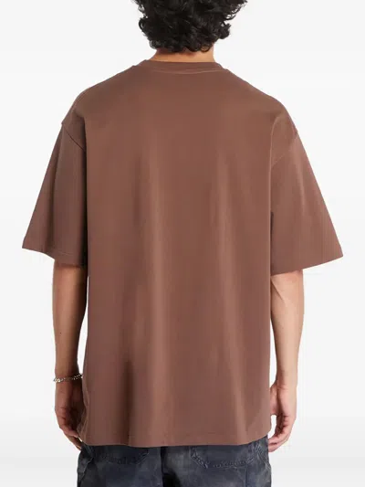 A Bathing Ape Floral Solid Camo Bape Sta Logo Cotton T-shirt In Brown