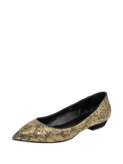 Pre-owned Giuseppe Zanotti Vintage  Pointed Toe Lace Ballet Flats