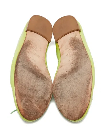 Pre-owned Repetto  Leather Ballet Flats In Green