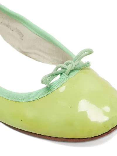 Pre-owned Repetto  Leather Ballet Flats In Green