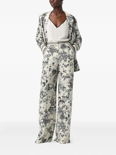 Simona Corsellini Wide-leg Trousers With Floral Print