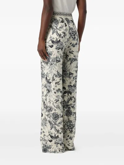 Simona Corsellini Wide-leg Trousers With Floral Print
