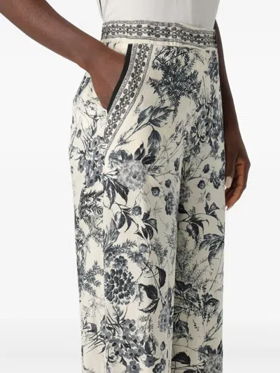 Simona Corsellini Wide-leg Trousers With Floral Print