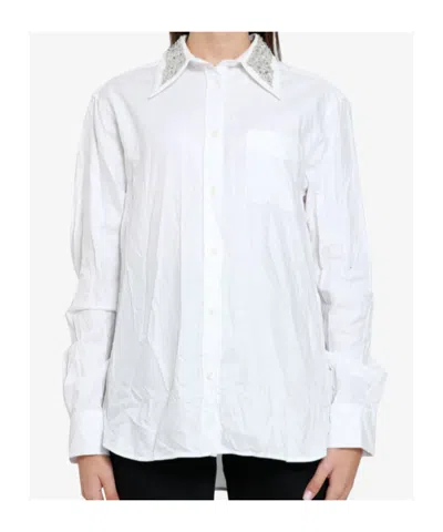 N°21 Crystal-embellished Cotton Shirt