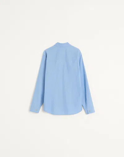 Valentino Chemise En Denim Avec Cabochons Homme Light Denim 50 In Blue