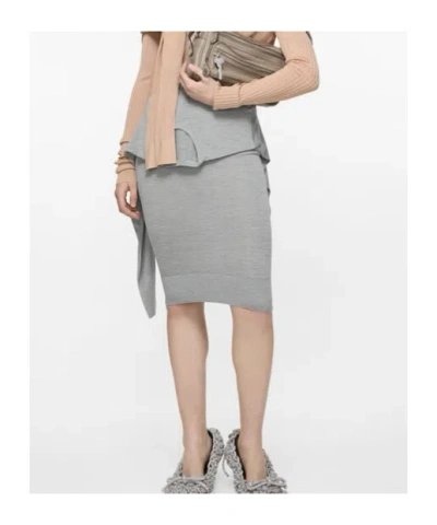 Acne Studios Deconstructed Silk Skirt In Brown