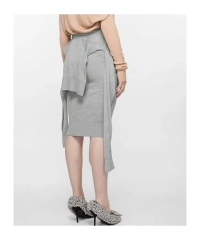 Acne Studios Deconstructed Silk Skirt In Brown