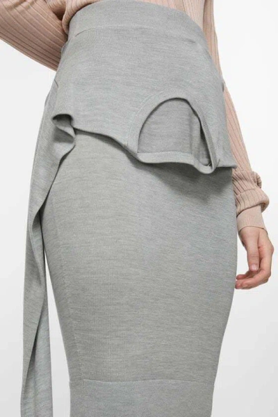 Acne Studios Deconstructed Silk Skirt In Brown