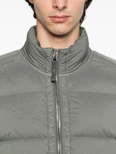 Stone Island Quilted Zip-front Jacket In Multi
