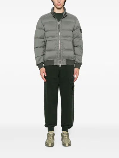 Stone Island Quilted Zip-front Jacket In Multi