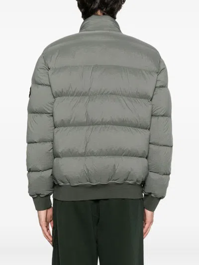 Stone Island Quilted Zip-front Jacket In Multi