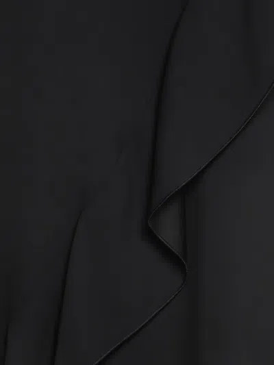 Pre-owned Valentino 2019 Ruffled Hem Mini Dress In Black