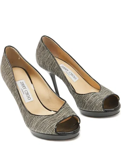 Pre-owned Jimmy Choo 105mm Peep-toe Platform Pumps