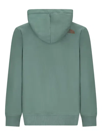 The North Face Logo-embroidered Hoodie In Green