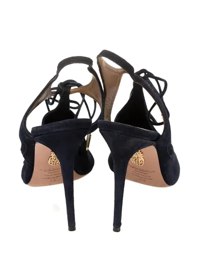 Pre-owned Aquazzura 100mm Suede Heeled Sandals
