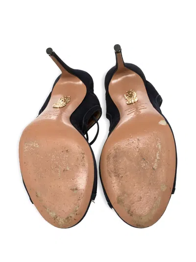 Pre-owned Aquazzura 100mm Suede Heeled Sandals