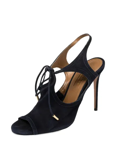 Pre-owned Aquazzura 100mm Suede Heeled Sandals