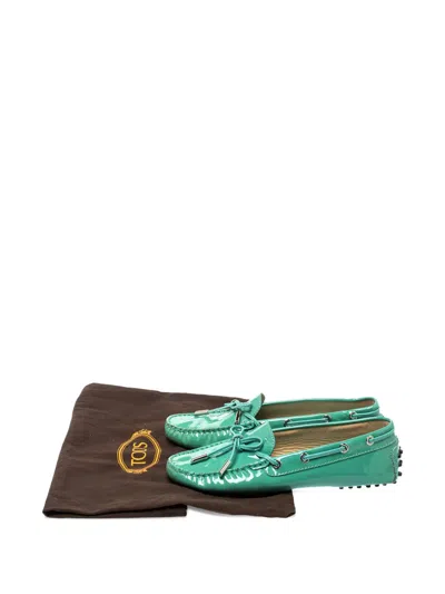 Pre-owned Tod's Vintage Gommini Loafers In Green