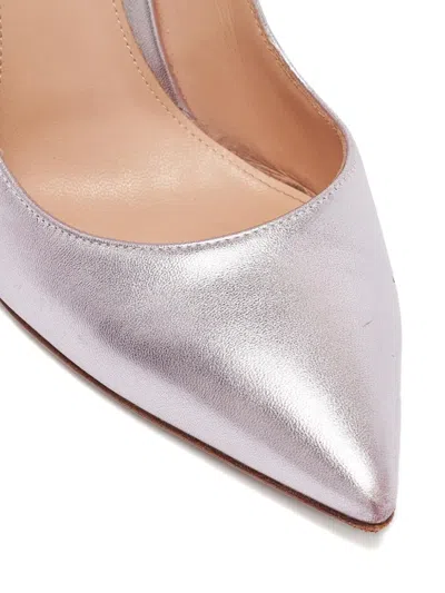 Pre-owned Gianvito Rossi  105mm Leather Pumps In Purple