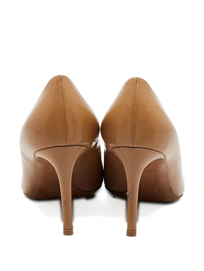 Pre-owned Louis Vuitton 80mm Patent-leather Pumps In Brown