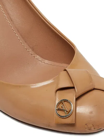 Pre-owned Louis Vuitton 80mm Patent-leather Pumps In Brown