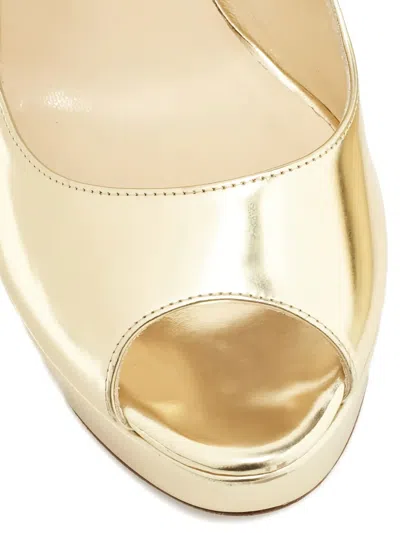 Pre-owned Jimmy Choo 135mm Crown Pumps In Yellow
