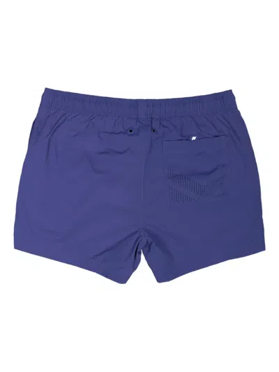K-way Elasticated-waist Drawstring Swim Shorts In Blue