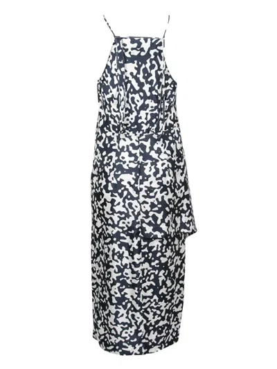 Pre-owned Josh Goot  Abstract-print Silk Dress