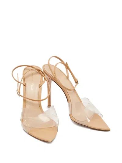 Pre-owned Gianvito Rossi  120mm Stark Sandals In Neutral