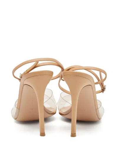 Pre-owned Gianvito Rossi  120mm Stark Sandals In Neutral