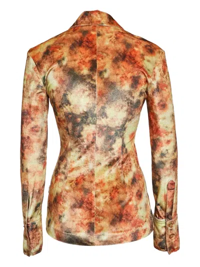 Pre-owned Nanushka  Floral-print Velvet Shirt