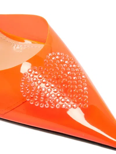 Pre-owned Mach&mach  95mm Heart Pumps In Orange