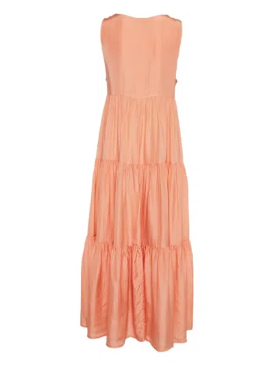 Pre-owned Fendi 2024 Silk Dress In Orange