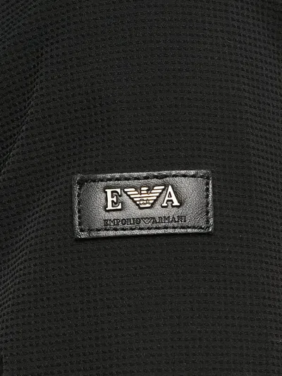 Pre-owned Emporio Armani Textured Zip Jacket In Black