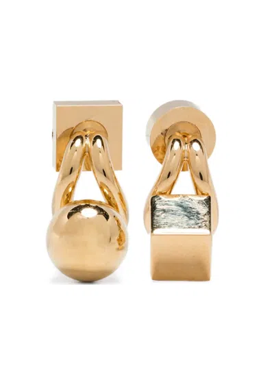 Jacquemus The Nodo Shape-embellished Earrings In Gold